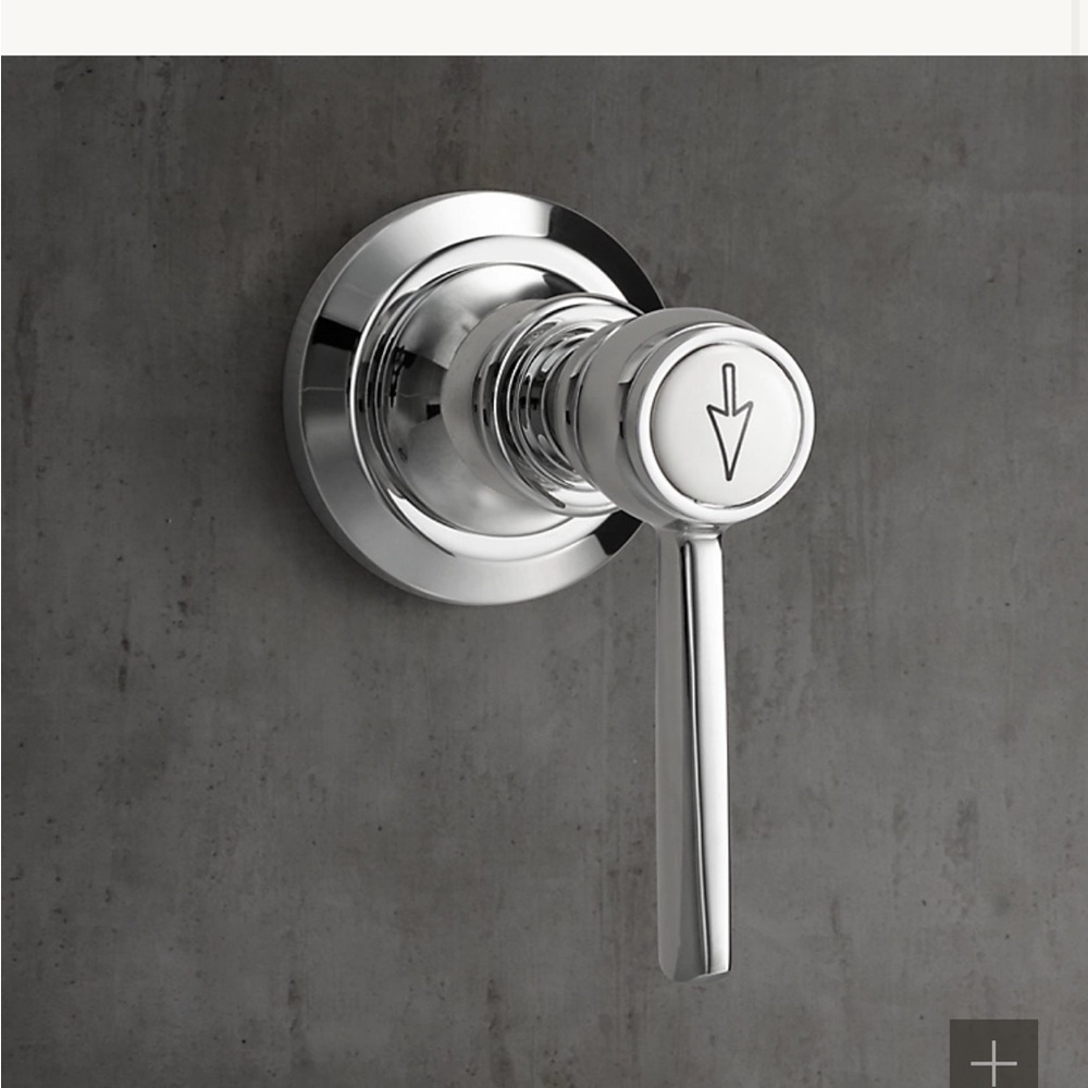LUGARNO LEVER-HANDLE FLOW CONTROL VALVE & TRIM SET FOR THERMOSTATIC SYSTEMS